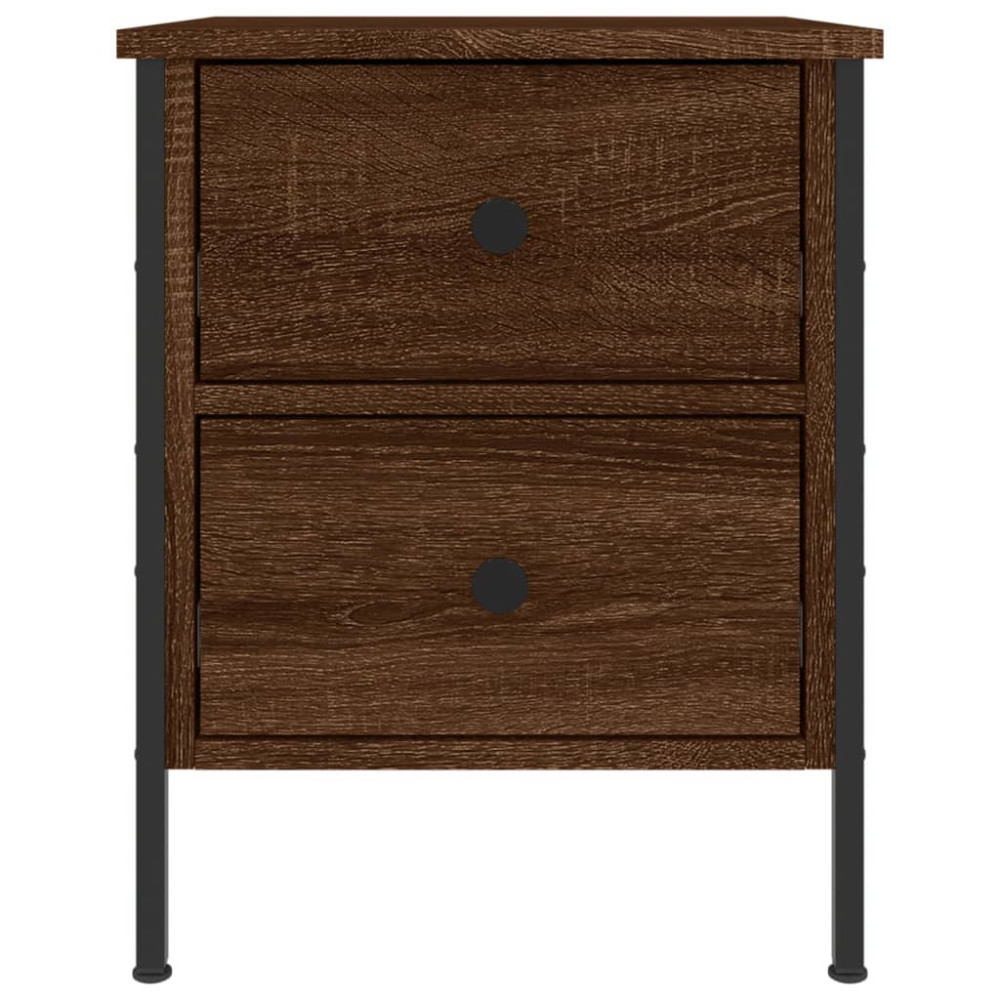Produktbild för Sängbord 2 st brun ek 40x42x50 cm konstruerat trä
