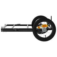 Produktbild för Cykelvagn svart 122x53x28 cm järn