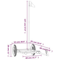 Produktbild för Cykelvagn svart 122x53x28 cm järn