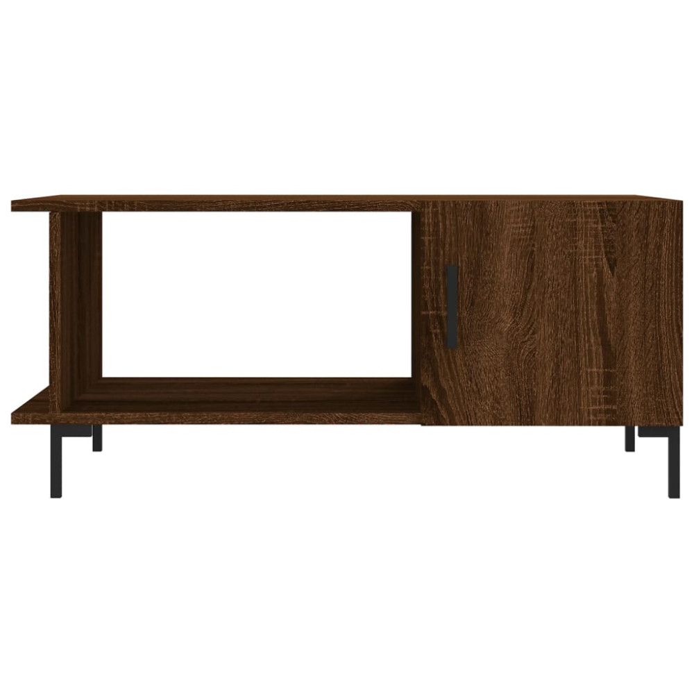 Produktbild för Soffbord brun ek 90x50x40 cm konstruerat trä
