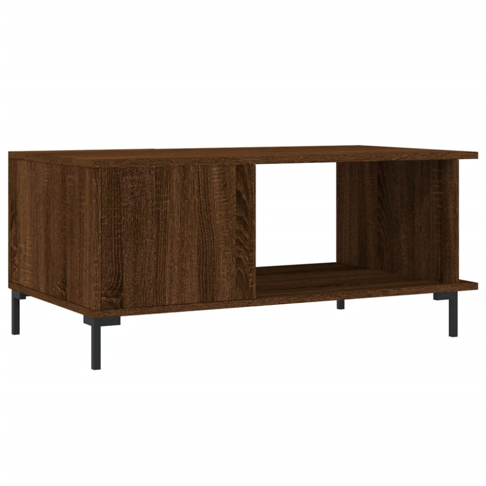 Produktbild för Soffbord brun ek 90x50x40 cm konstruerat trä