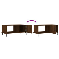 Produktbild för Soffbord brun ek 90x50x40 cm konstruerat trä