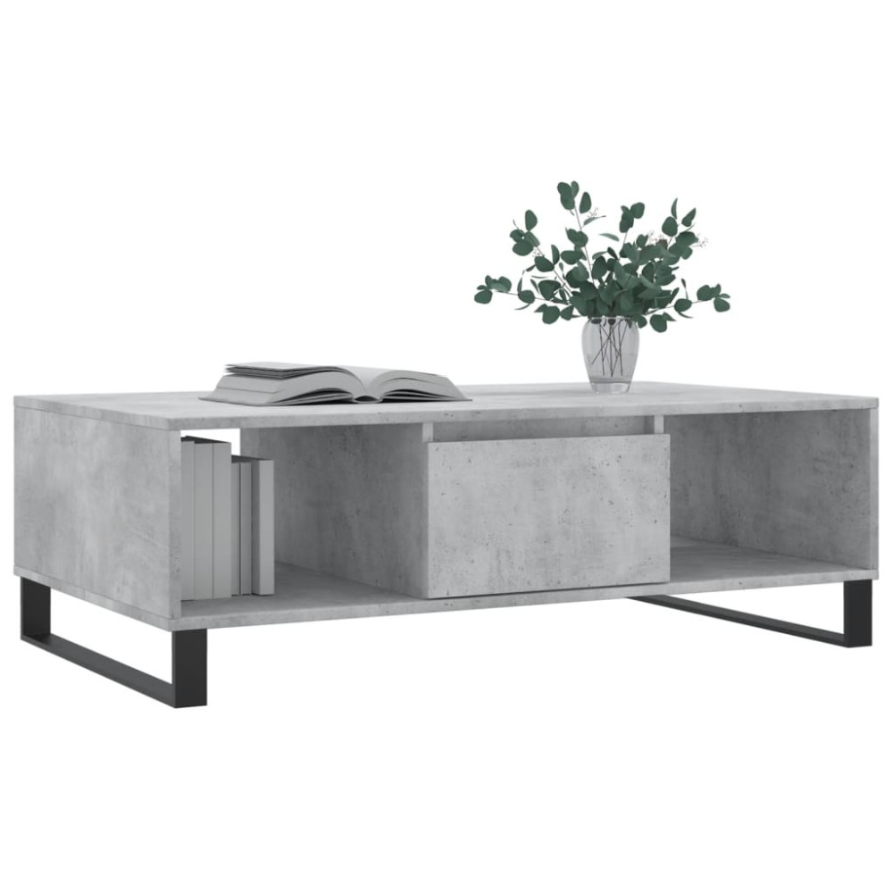Produktbild för Soffbord betonggrå 104x60x35 cm konstruerat trä
