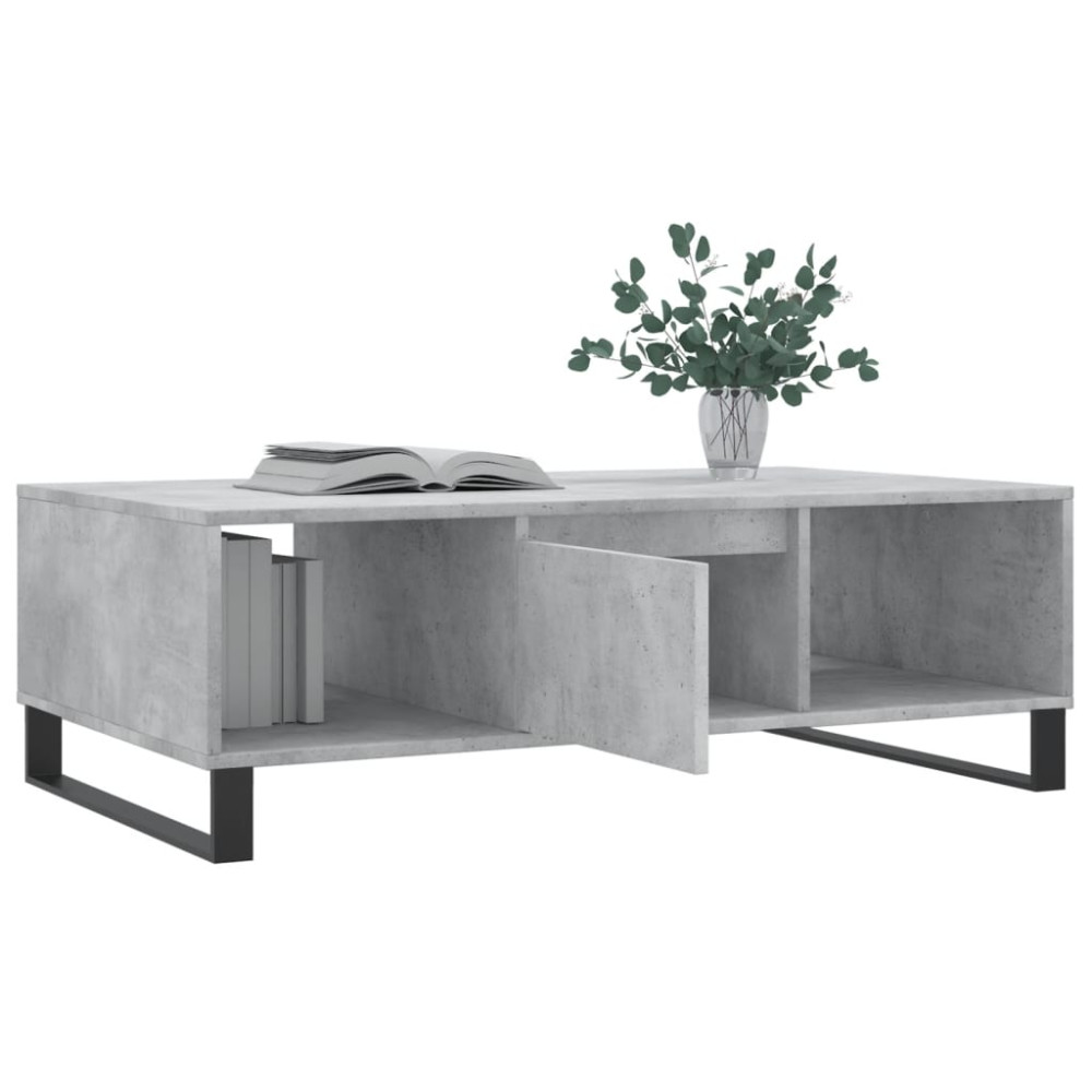 Produktbild för Soffbord betonggrå 104x60x35 cm konstruerat trä