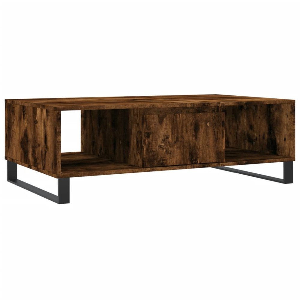 Produktbild för Soffbord rökfärgad ek 104x60x35 cm konstruerat trä