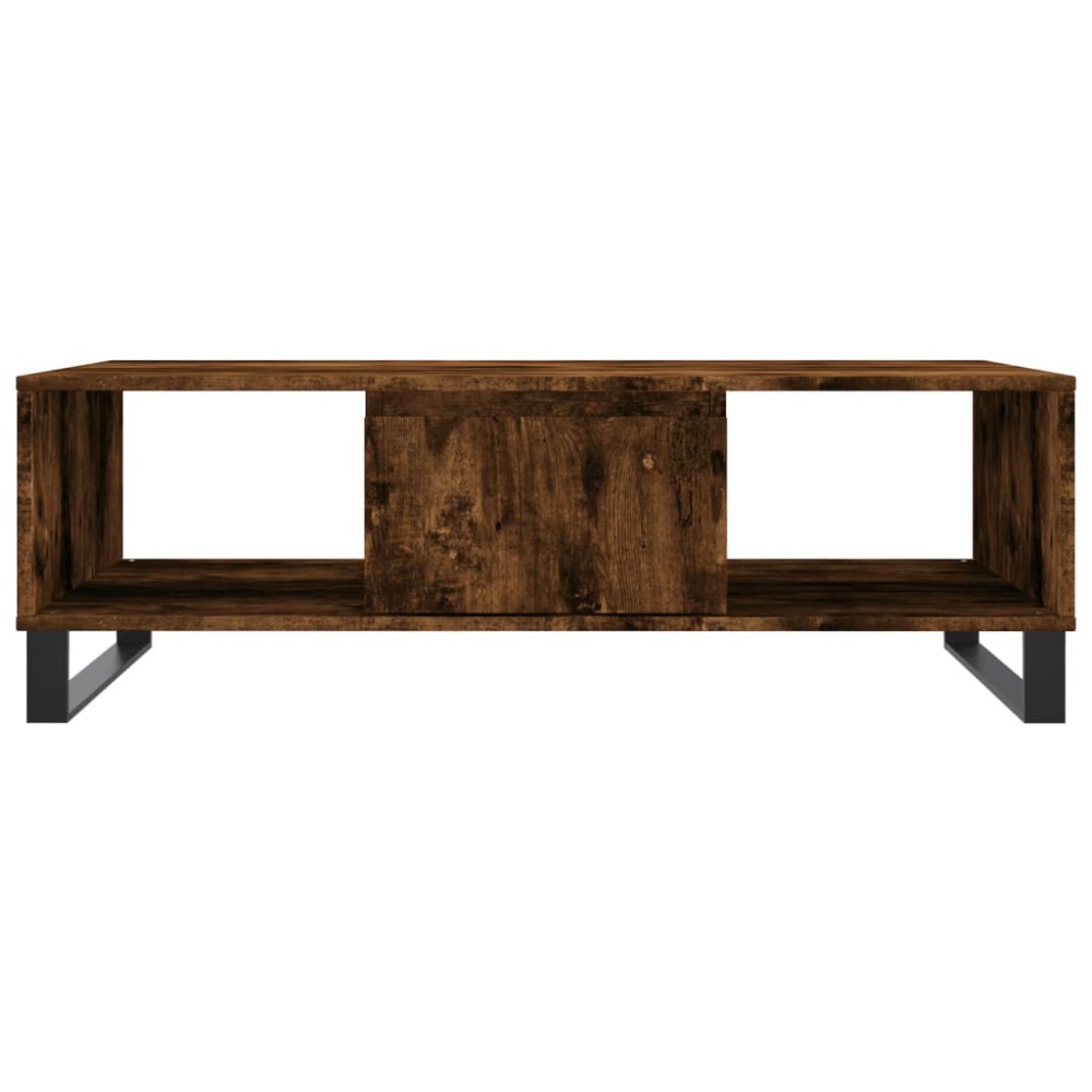 Produktbild för Soffbord rökfärgad ek 104x60x35 cm konstruerat trä