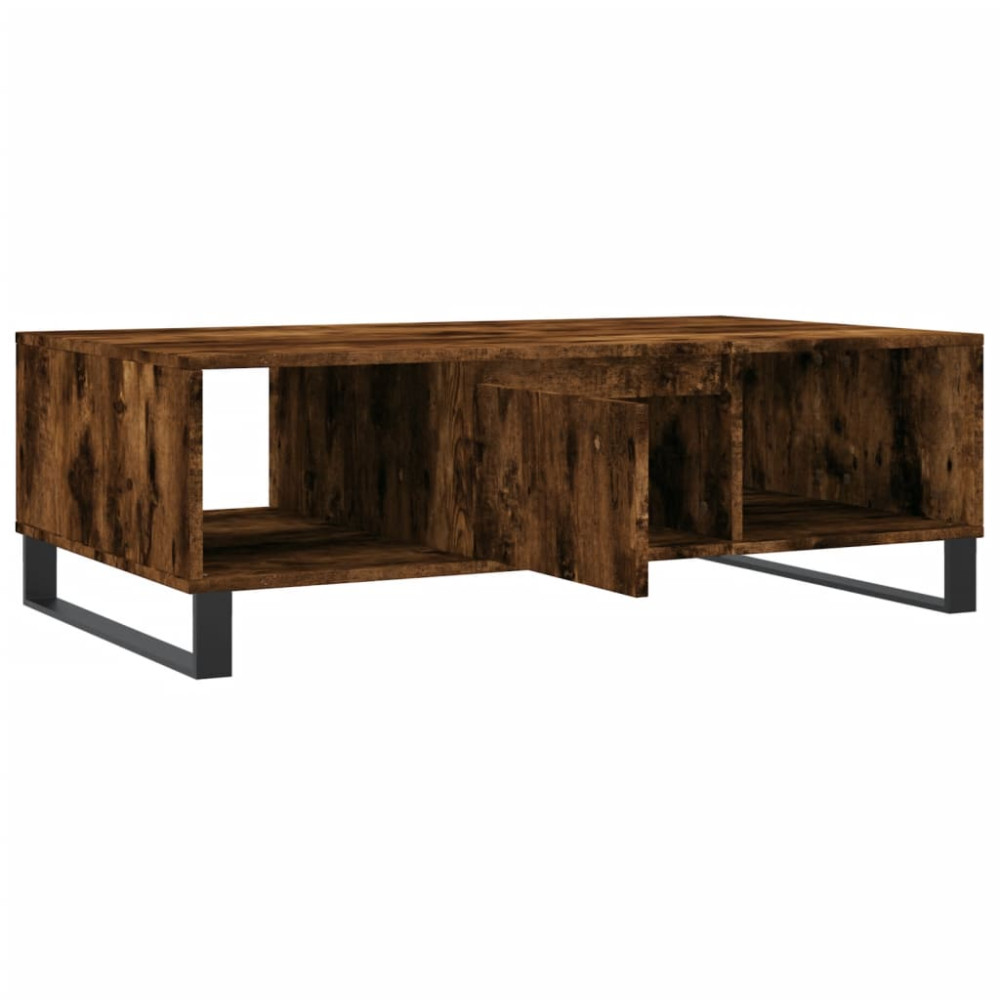 Produktbild för Soffbord rökfärgad ek 104x60x35 cm konstruerat trä