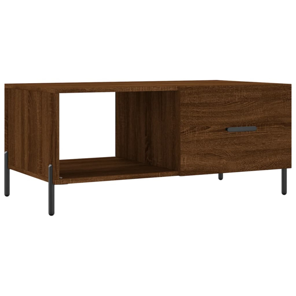 Produktbild för Soffbord brun ek 90x50x40 cm konstruerat trä