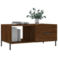 Produktbild för Soffbord brun ek 90x50x40 cm konstruerat trä