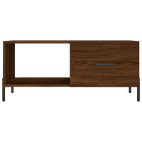 Produktbild för Soffbord brun ek 90x50x40 cm konstruerat trä