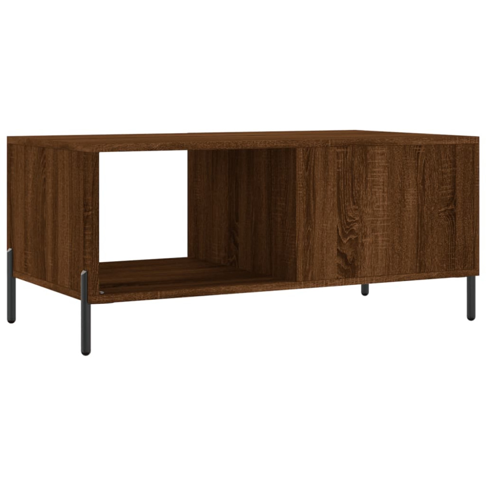 Produktbild för Soffbord brun ek 90x50x40 cm konstruerat trä
