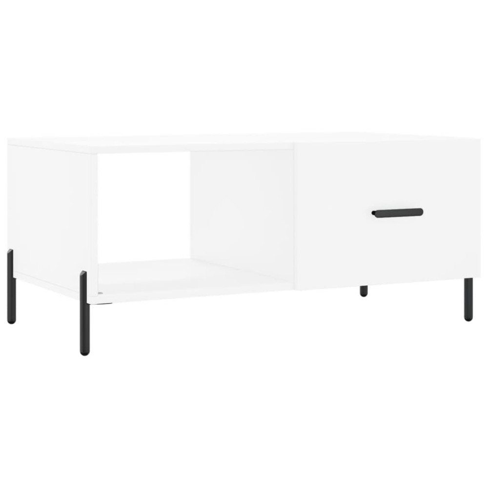 Produktbild för Soffbord vit 90x50x40 cm konstruerat trä