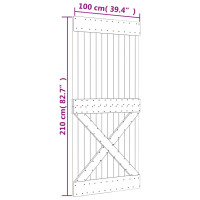 Produktbild för Dörr NARVIK 100x210 cm massiv furu