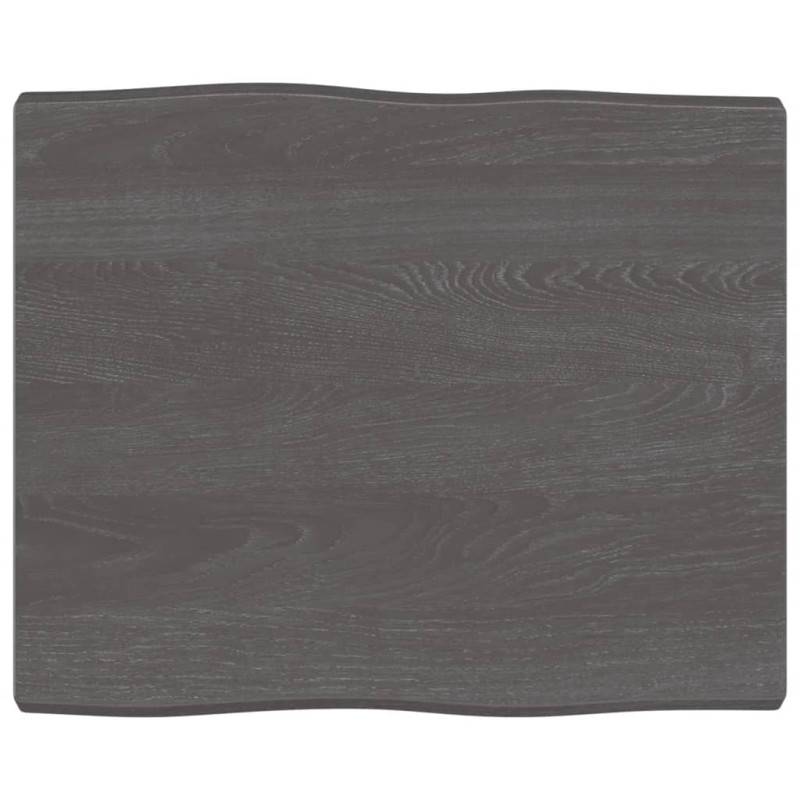 Produktbild för Bordsskiva mörkbrun 60x50x(2-4) cm massivt trä levande kant