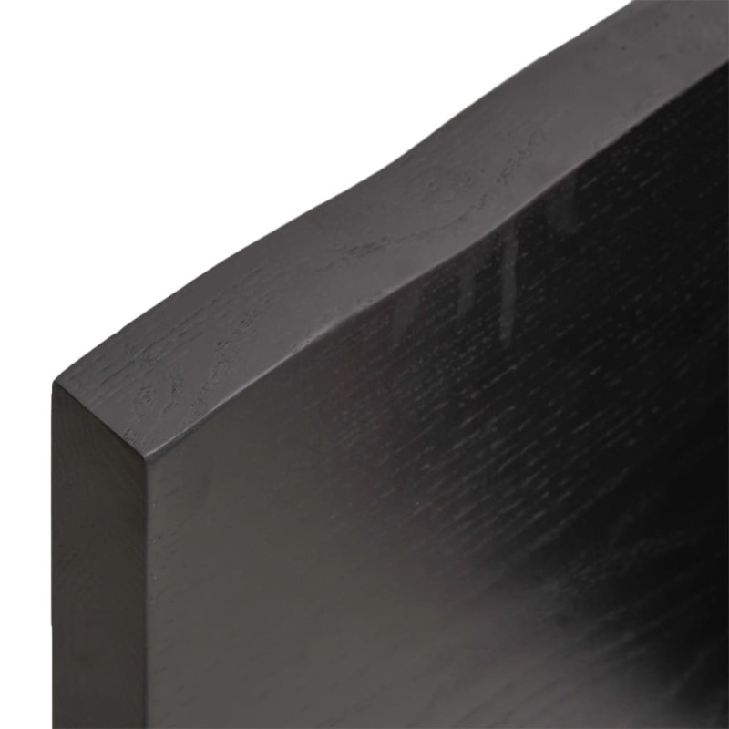 Produktbild för Bordsskiva mörkbrun 60x50x(2-4) cm massivt trä levande kant