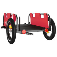 Miniatyr av produktbild för Cykelvagn röd oxfordtyg och järn
