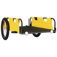 Miniatyr av produktbild för Cykelvagn gul oxfordtyg och järn