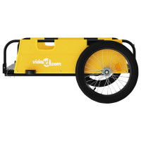 Miniatyr av produktbild för Cykelvagn gul oxfordtyg och järn
