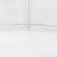 Produktbild för Växthus med stålram vit 44 m² 22x2x2 m