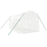 Miniatyr av produktbild för Växthus med stålram vit 8 m² 4x2x2 m