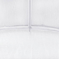 Produktbild för Växthus med stålram vit 32 m² 16x2x2 m