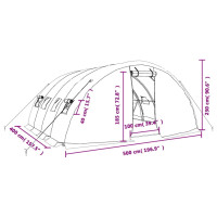 Produktbild för Växthus med stålram grön 20 m² 5x4x2,3 m