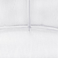 Miniatyr av produktbild för Växthus med stålram vit 28 m² 14x2x2 m