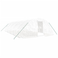 Produktbild för Växthus med stålram vit 50 m² 10x5x2,3 m