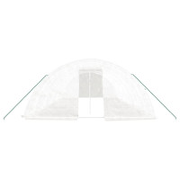 Produktbild för Växthus med stålram vit 50 m² 10x5x2,3 m