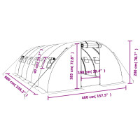 Produktbild för Växthus med stålram vit 24 m² 6x4x2 m