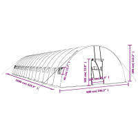 Produktbild för Växthus med stålram grön 96 m² 16x6x2,85 m