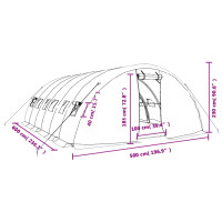 Produktbild för Växthus med stålram vit 30 m² 6x5x2,3 m