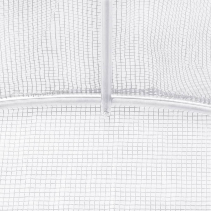 Produktbild för Växthus med stålram vit 72 m² 12x6x2,85 m