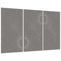 Produktbild för Väggdekorationer 3 delar 105x55 cm rosttrögt stål soldesign