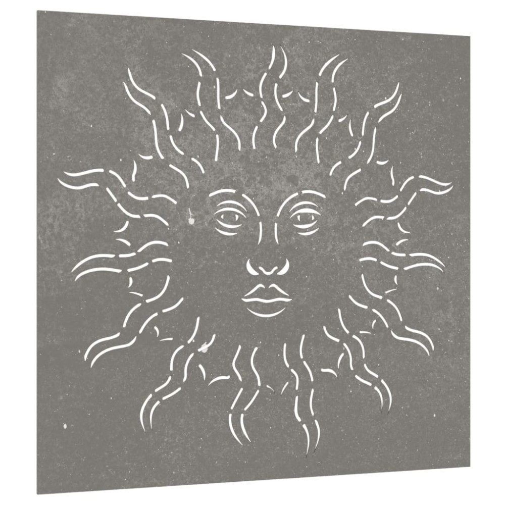 Produktbild för Väggdekoration 55x55 cm rosttrögt stål soldesign
