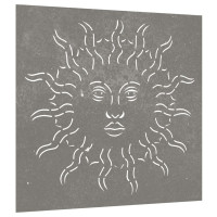 Produktbild för Väggdekoration 55x55 cm rosttrögt stål soldesign