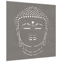 Produktbild för Väggdekoration 55x55 cm rosttrögt stål buddhadesign