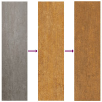 Produktbild för Väggdekoration 55x55 cm rosttrögt stål gräsdesign