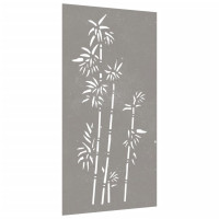 Produktbild för Väggdekoration 105x55 cm rosttrögt stål bambudesign