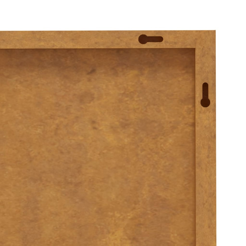 Produktbild för Väggdekoration 105x55 cm rosttrögt stål bambudesign