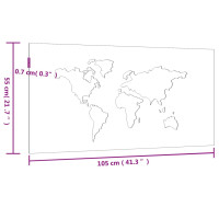 Produktbild för Väggdekoration 105x55 cm rosttrögt stål världsdesign