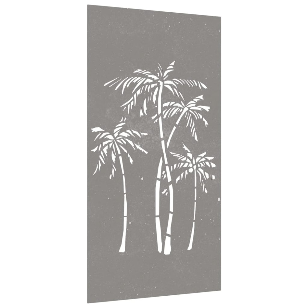 Produktbild för Väggdekoration 105x55 cm rosttrögt stål palmdesign
