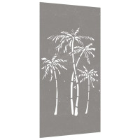 Produktbild för Väggdekoration 105x55 cm rosttrögt stål palmdesign