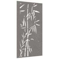 Produktbild för Väggdekoration 105x55 cm rosttrögt stål bambudesign