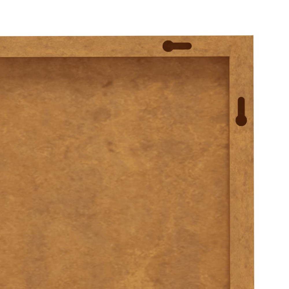 Produktbild för Väggdekoration 105x55 cm rosttrögt stål bambudesign