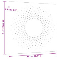 Produktbild för Väggdekoration 55x55 cm rosttrögt stål soldesign