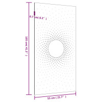 Produktbild för Väggdekoration 105x55 cm rosttrögt stål soldesign