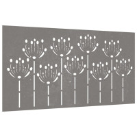 Produktbild för Väggdekoration 105x55 cm rosttrögt stål blomdesign