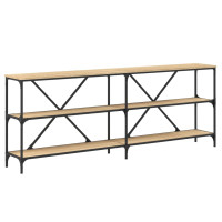 Produktbild för Konsolbord sonoma-ek 200x30x75 cm konstruerat trä och järn