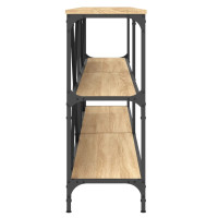 Produktbild för Konsolbord sonoma-ek 200x30x75 cm konstruerat trä och järn